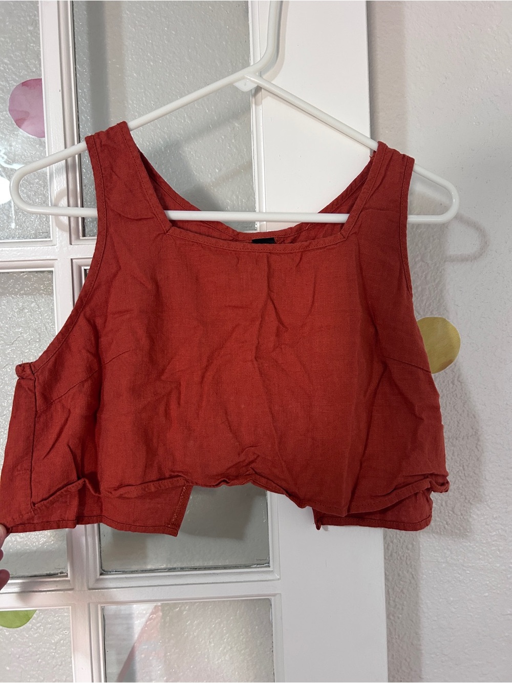 SHEIN Rust Red Sleeveless Cropped Tank and Short Set